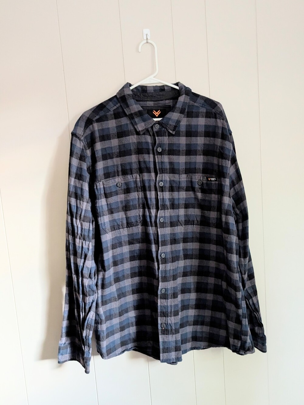 Hawx Men's Blue Plaid Checkered Button Down Long Sleeve Flannel Size 2X
